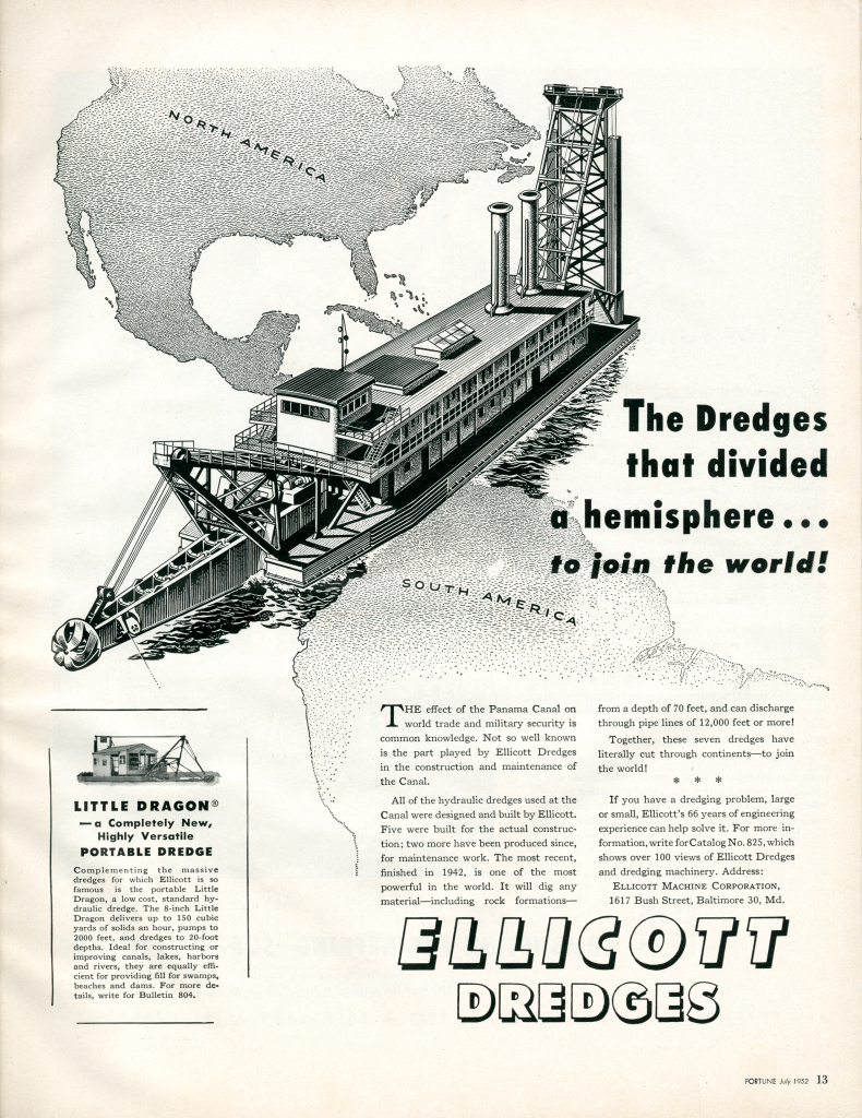 An advertisement for Ellicott Dredges