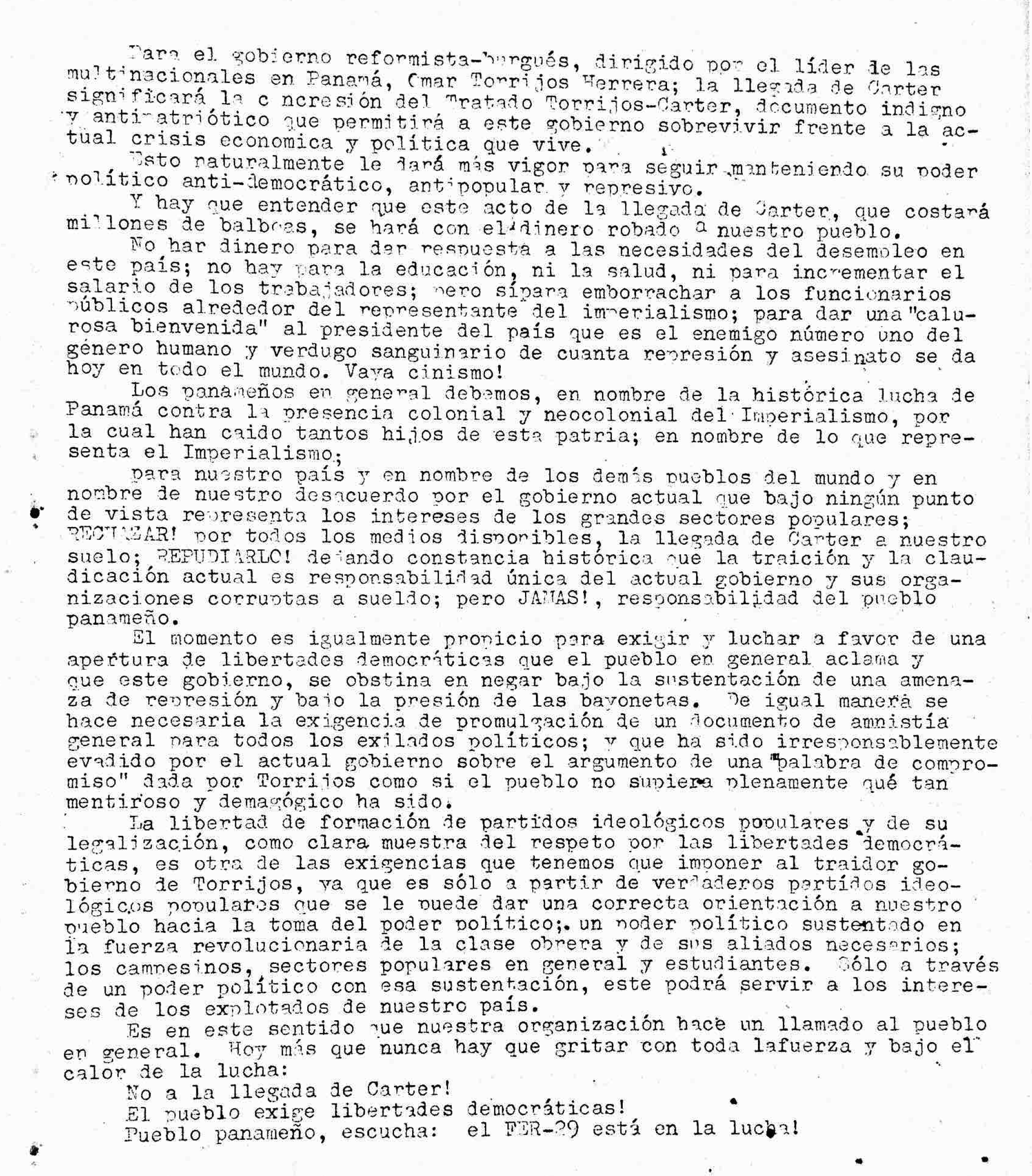 black and white typewritten proclamation